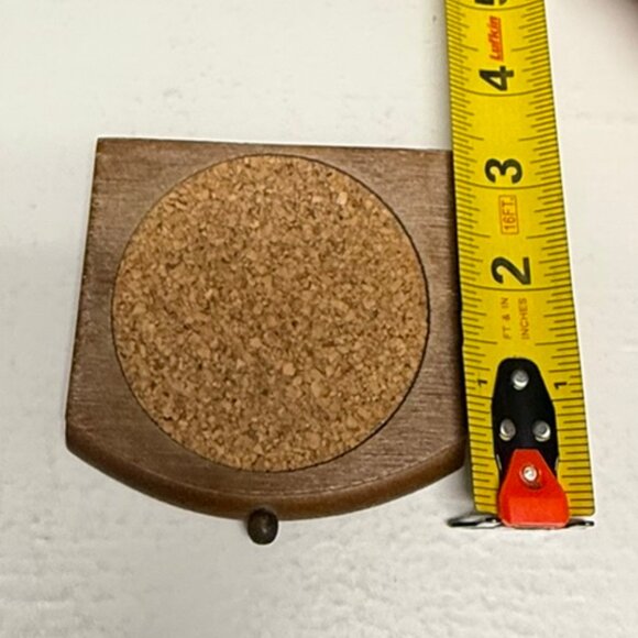 VINTAGE Wooden Mini Chest of Drawers Coaster Set Wood/Cork - Picture 7 of 12